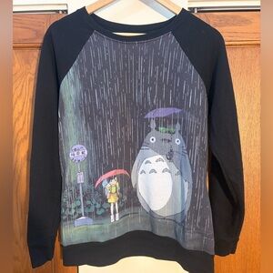Totoro print long sleeved women’s shirt size M